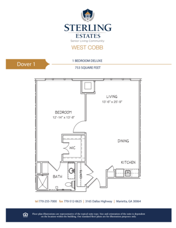 Floorplan of Sterling Estates of West Cobb, Assisted Living, Marietta, GA 10