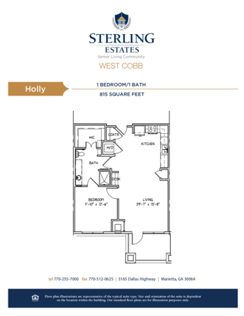 Floorplan of Sterling Estates of West Cobb, Assisted Living, Marietta, GA 20