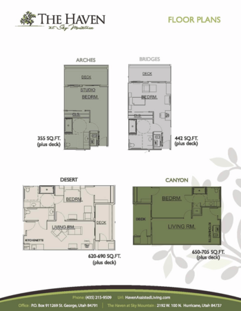 Floorplan of The Haven at Sky Mountain, Assisted Living, Hurricane, UT 1
