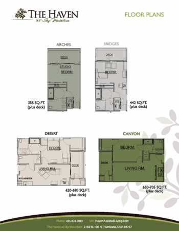 Floorplan of The Haven at Sky Mountain, Assisted Living, Hurricane, UT 3