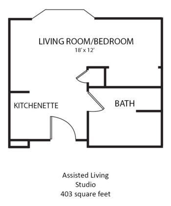 Floorplan of The Waterford at Ames, Assisted Living, Ames, IA 2