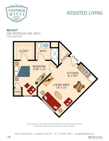 Floorplan of Vintage Hills of Indianola, Assisted Living, Memory Care, Indianola, IA 5