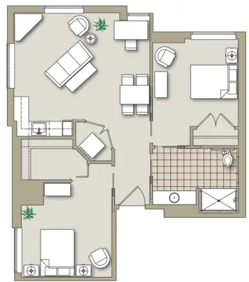 Floorplan of Vista Springs Greenbriar Village, Assisted Living, Parma, OH 5