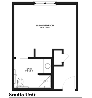 Floorplan of White Oaks at McHenry, Assisted Living, McHenry, IL 2