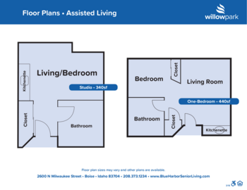 Floorplan of Willow Park, Assisted Living, Memory Care, Boise, ID 1