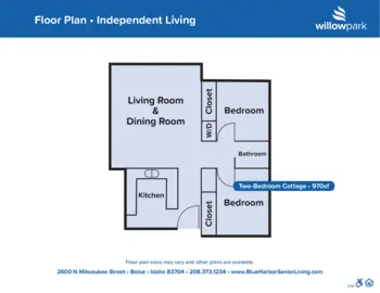 Floorplan of Willow Park, Assisted Living, Memory Care, Boise, ID 3