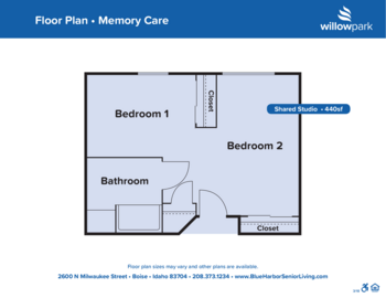 Floorplan of Willow Park, Assisted Living, Memory Care, Boise, ID 4