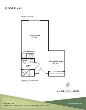 Floorplan of Brayden Park Assisted Living, Assisted Living, San Angelo, TX 4