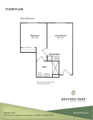 Floorplan of Brayden Park Assisted Living, Assisted Living, San Angelo, TX 6