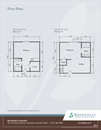Floorplan of Brookdale Columbia, Assisted Living, Columbia, TN 1