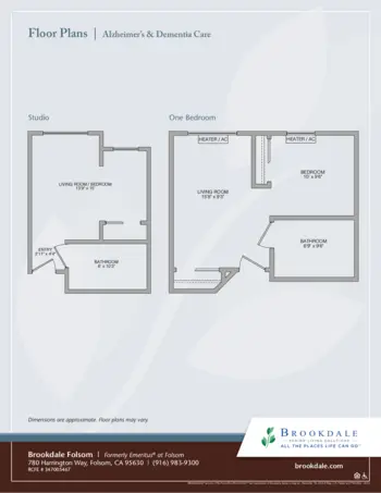 Floorplan of Brookdale Folsom, Assisted Living, Folsom, CA 3