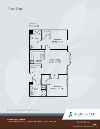 Floorplan of Brookdale Monroe, Assisted Living, Monroe, WA 3