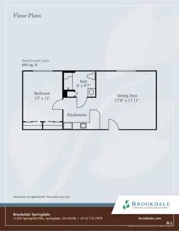 Floorplan of Brookdale Springdale, Assisted Living, Springdale, OH 3