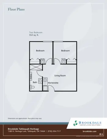 Floorplan of Brookdale Tahlequah Heritage, Assisted Living, Tahlequah, OK 2