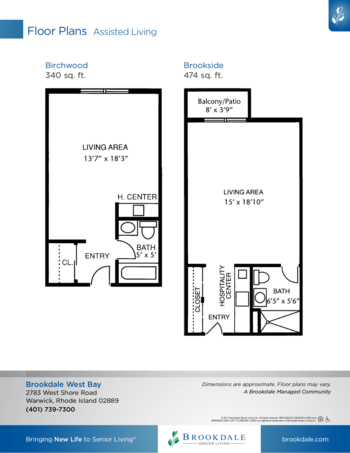 Floorplan of Brookdale West Bay, Assisted Living, Memory Care, Warwick, RI 3