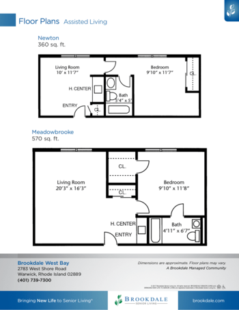 Floorplan of Brookdale West Bay, Assisted Living, Memory Care, Warwick, RI 5