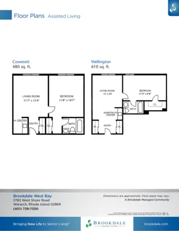 Floorplan of Brookdale West Bay, Assisted Living, Memory Care, Warwick, RI 6