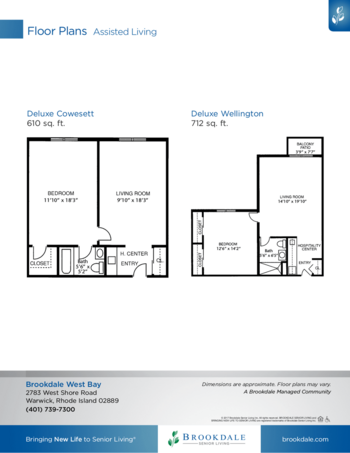 Floorplan of Brookdale West Bay, Assisted Living, Memory Care, Warwick, RI 7