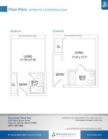 Floorplan of Brookdale West Bay, Assisted Living, Memory Care, Warwick, RI 8