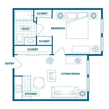 Floorplan of Canfield Place Retirement Community, Assisted Living, Beaverton, OR 2