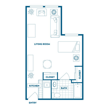 Floorplan of Canfield Place Retirement Community, Assisted Living, Beaverton, OR 4