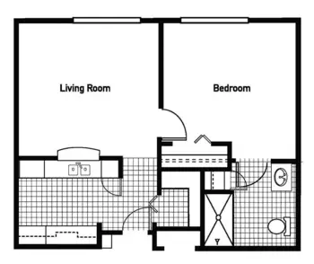 Floorplan of Garden Estates of Temple, Assisted Living, Temple, TX 3