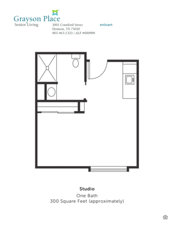 Floorplan of Grayson Place, Assisted Living, Denison, TX 1