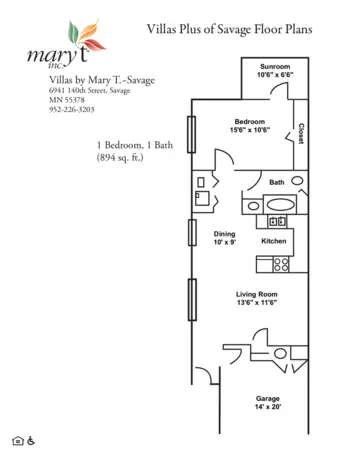 Floorplan of Mary T Home, Assisted Living, Coon Rapids, MN 9