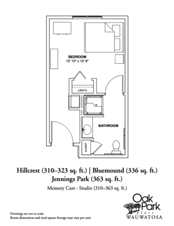 Floorplan of Oak Park Place Wauwatosa, Assisted Living, Wauwatosa, WI 2
