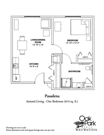 Floorplan of Oak Park Place Wauwatosa, Assisted Living, Wauwatosa, WI 4