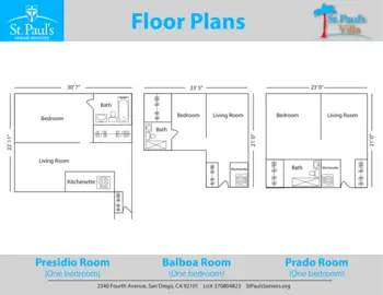 Floorplan of St. Paul's Villa, Assisted Living, San Diego, CA 1