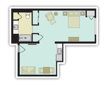 Floorplan of The Ashford on Broad, Assisted Living, Columbus, OH 3