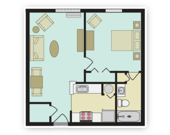 Floorplan of The Ashford on Broad, Assisted Living, Columbus, OH 6