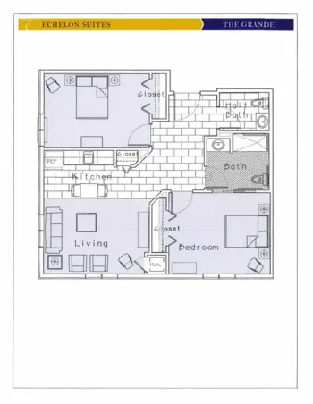 Floorplan of The Echelon, Assisted Living, Medina, OH 1