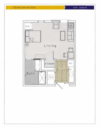 Floorplan of The Echelon, Assisted Living, Medina, OH 6