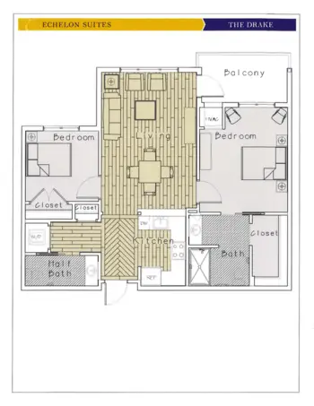 Floorplan of The Echelon, Assisted Living, Medina, OH 9