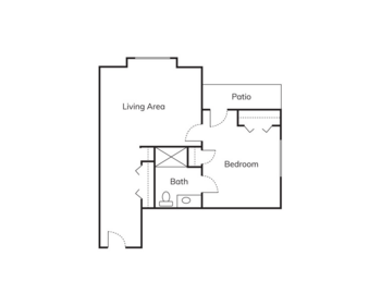 Floorplan of The Gardens of Castle Hills, Assisted Living, San Antonio, TX 3