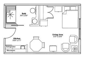 Floorplan of The Lindley Inn, Assisted Living, The Plains, OH 1