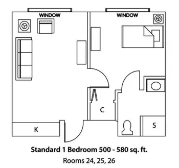 Floorplan of The Pines Assisted Living, Assisted Living, Memory Care, Prairie du Sac, WI 2