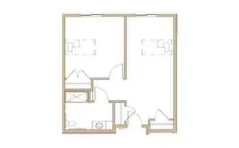 Floorplan of The Ridge Foothill, Assisted Living, Salt Lake City, UT 1