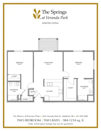 Floorplan of The Springs at Veranda Park, Assisted Living, Medford, OR 3