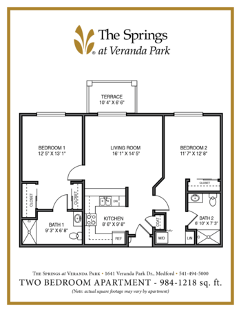 Floorplan of The Springs at Veranda Park, Assisted Living, Medford, OR 6