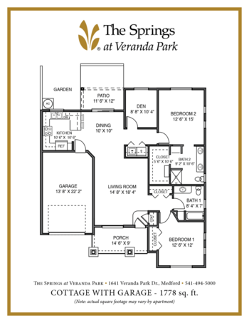 Floorplan of The Springs at Veranda Park, Assisted Living, Medford, OR 7