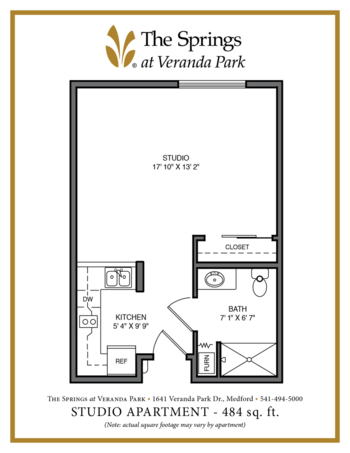Floorplan of The Springs at Veranda Park, Assisted Living, Medford, OR 8