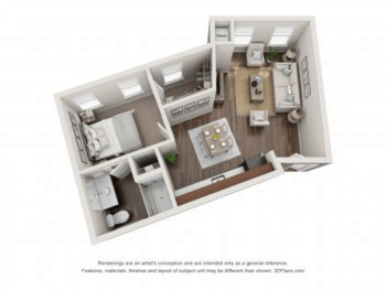 Floorplan of American House Fort Myers, Assisted Living, Fort Myers, FL 2
