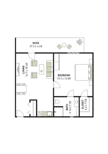Floorplan of Apple Village, Assisted Living, Layton, UT 3