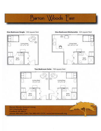 Floorplan of Barton Woods Assisted Living, Assisted Living, Freeland, MI 1