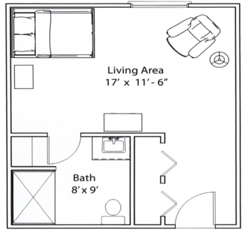 Floorplan of Barton Woods Assisted Living, Assisted Living, Freeland, MI 3