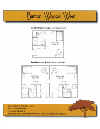 Floorplan of Barton Woods Assisted Living, Assisted Living, Freeland, MI 5
