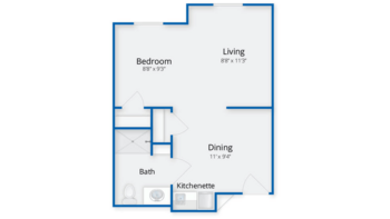 Floorplan of Benchmark Senior Living at Shrewsbury Crossings, Assisted Living, Shrewsbury, MA 2